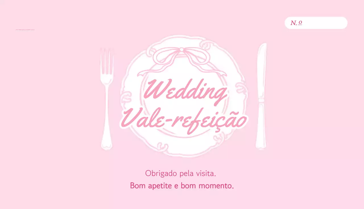 Guia para Vouchers de Refeição de Casamento Rosa Fofos