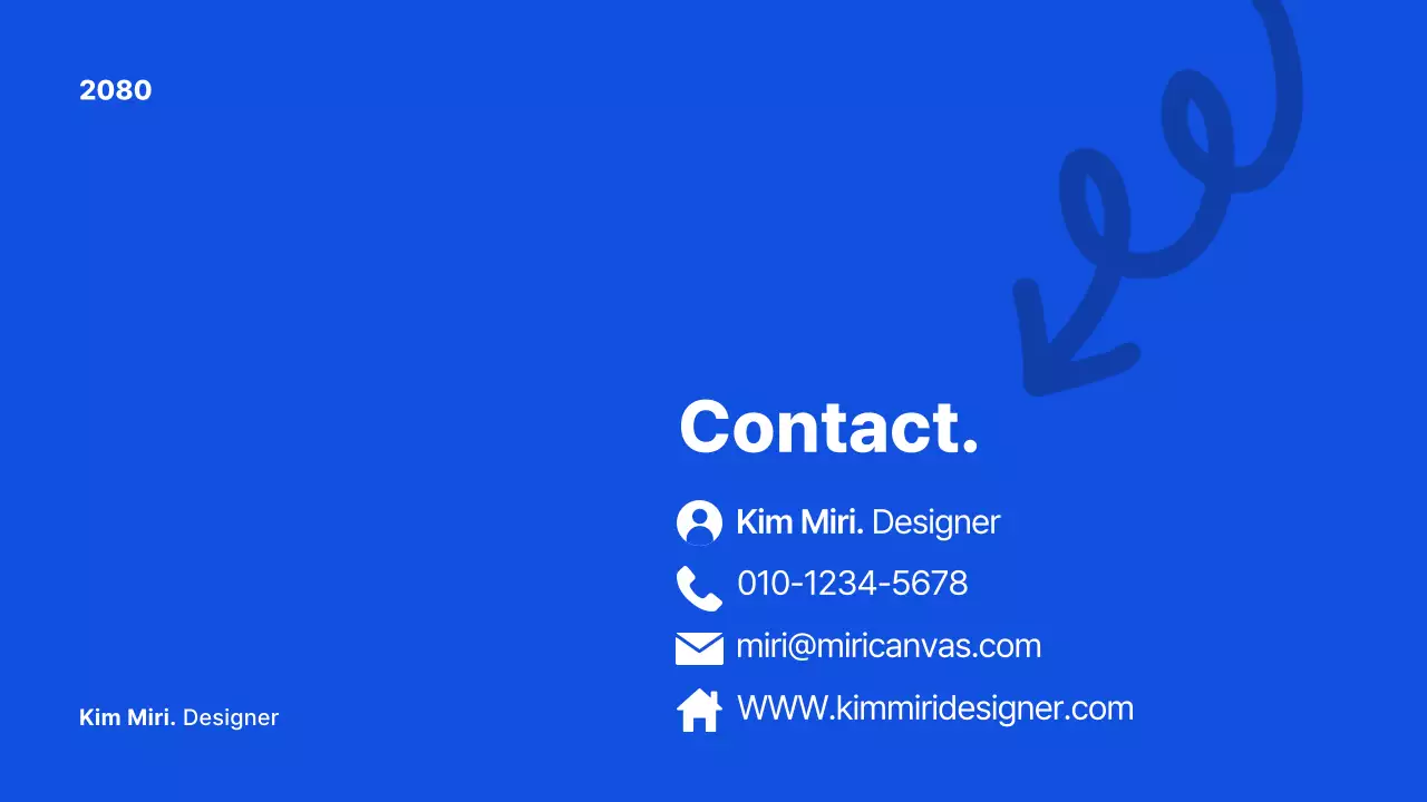 파란색 모던 디자인 포트폴리오 소개