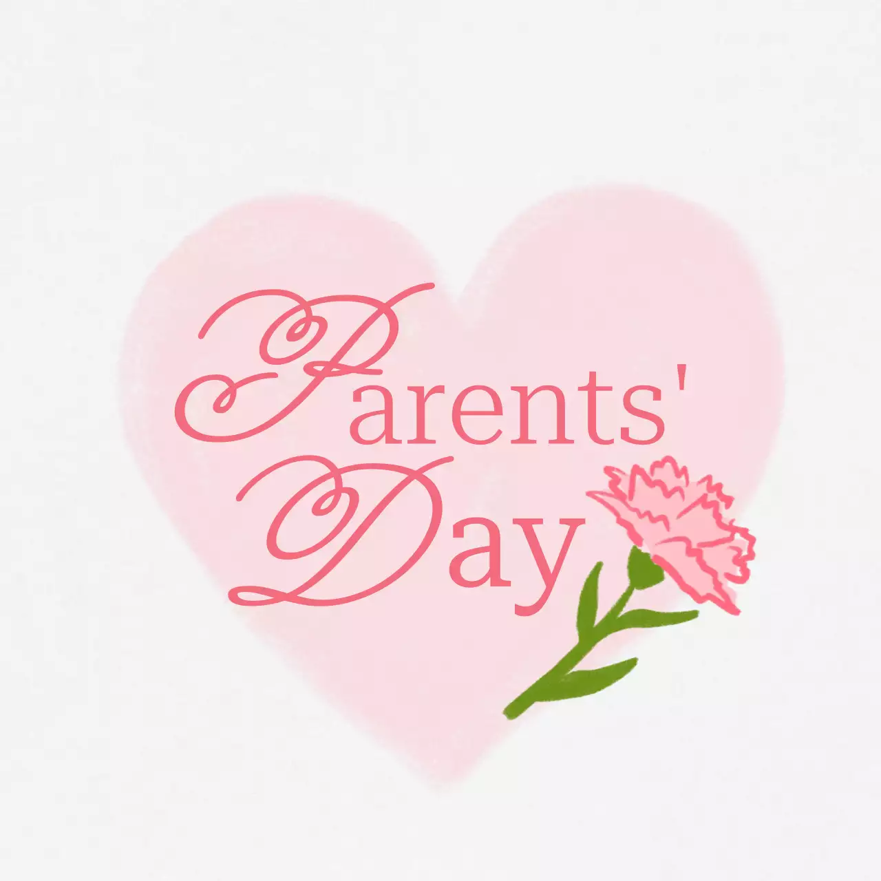 분홍색 아기자기한 부모님 감사 편지