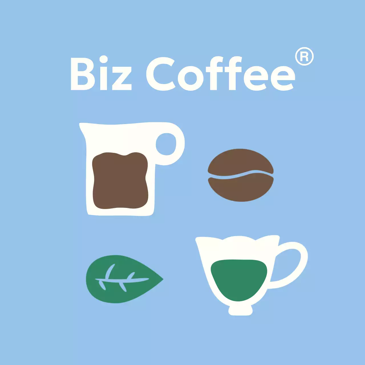 파랑 미니멀 커피 메뉴 홍보