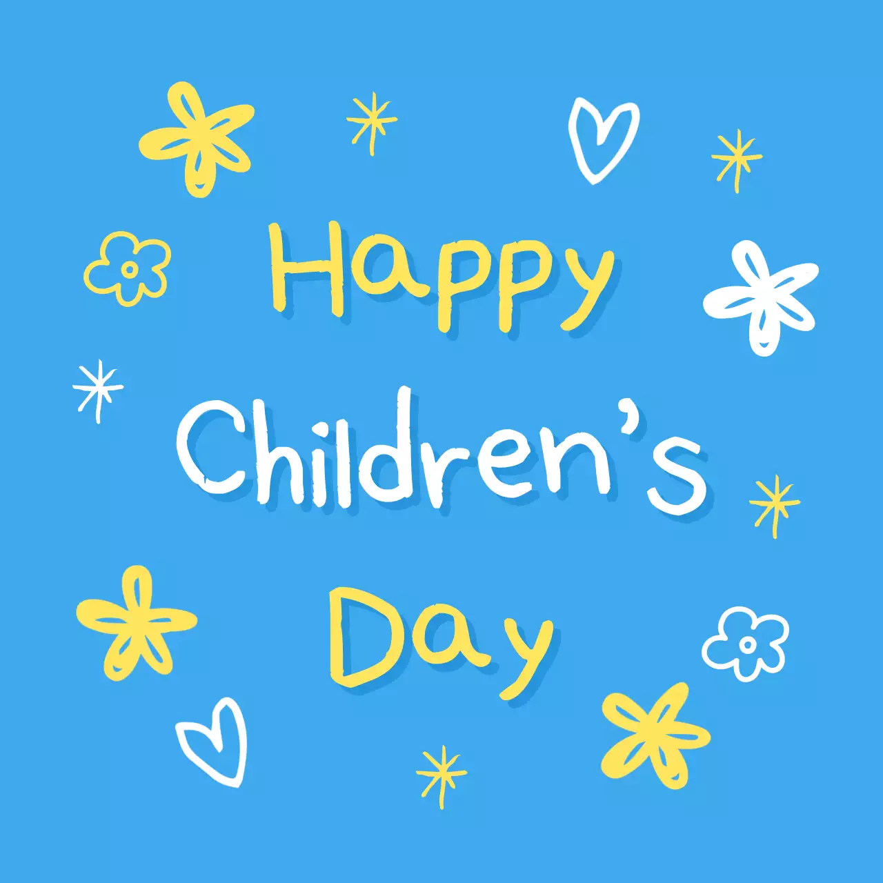 노랑 심플 어린이날 기념