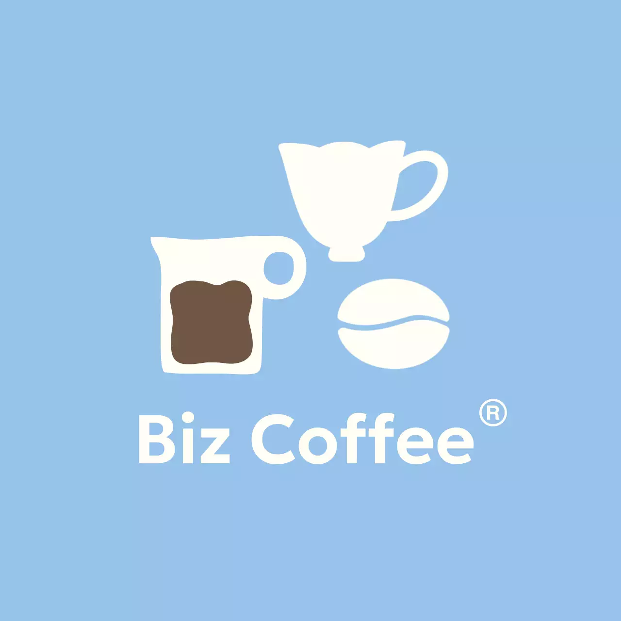 파랑 미니멀 커피 메뉴 홍보