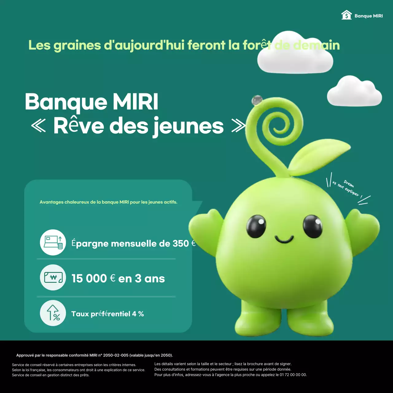 Promotion financière des jeunes minimalistes et verts