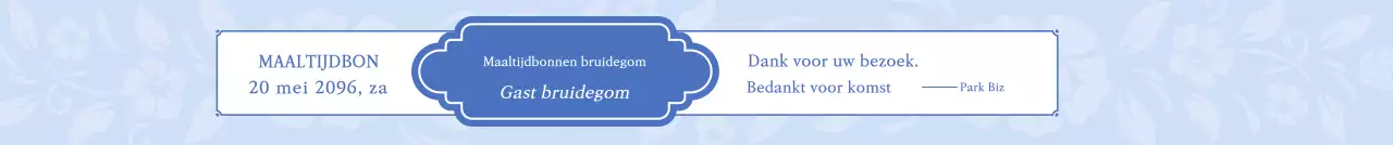 Blauwe, nette bruiloft