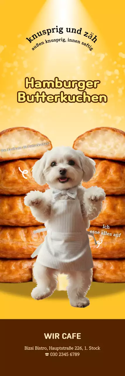 Gelbe, niedliche Welpenkekse im Angebot