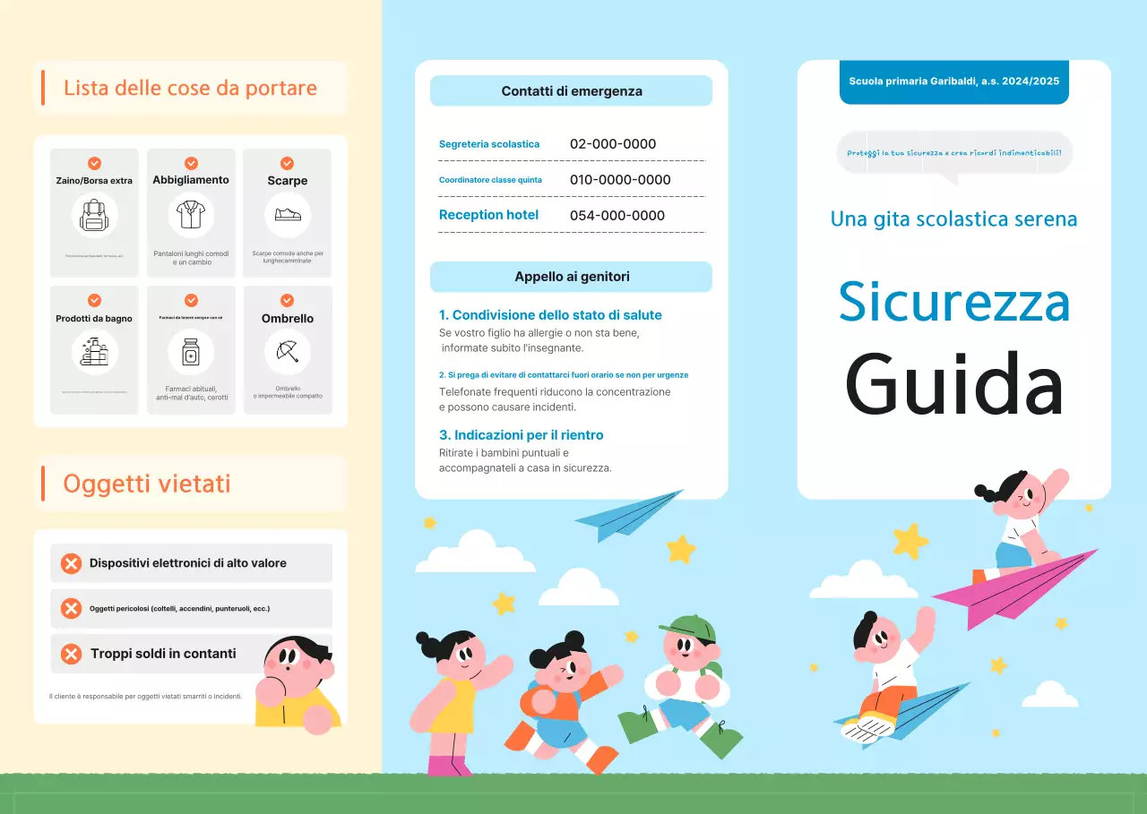 Guida alla sicurezza della scuola elementare Blue Neat