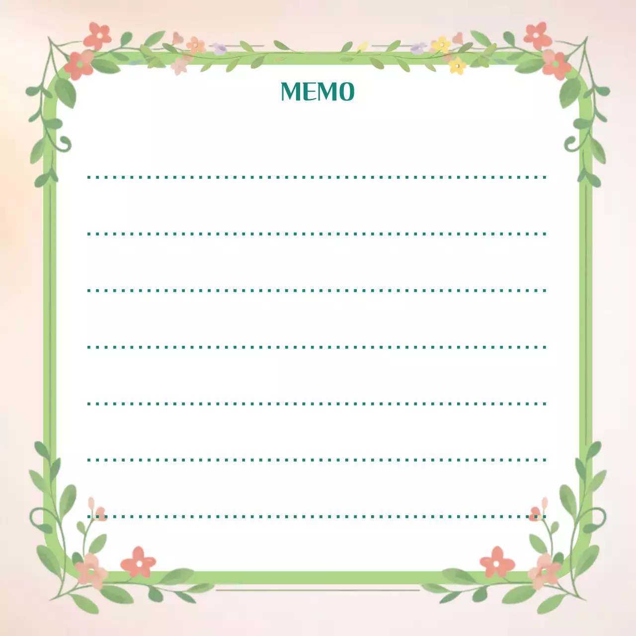 연두색 작은꽃 노트