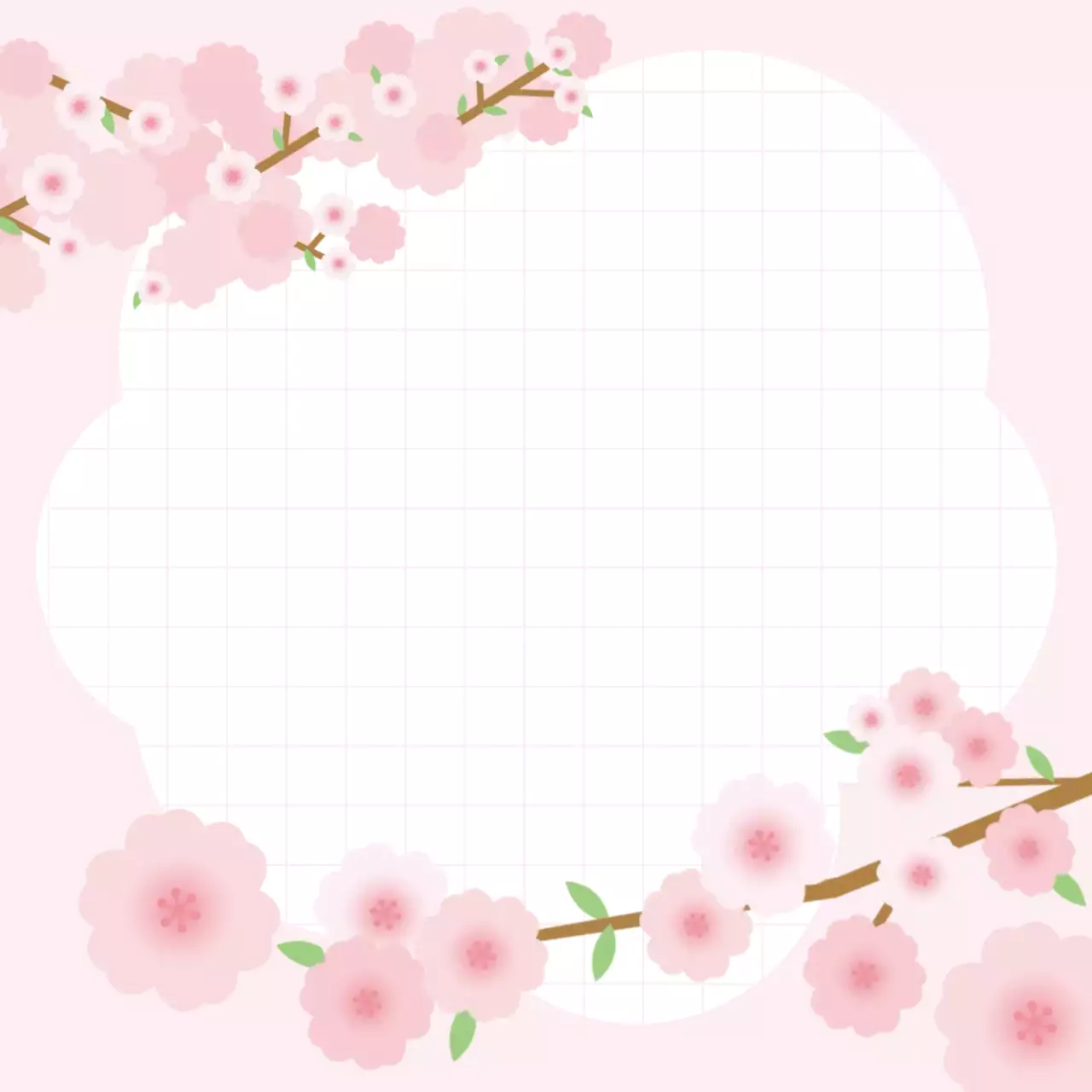 분홍색 심플 벚꽃 일기