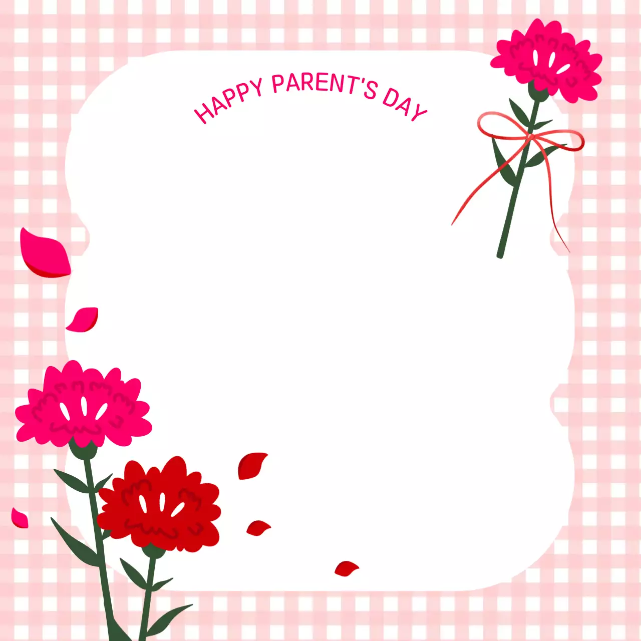 분홍색 아기자기한 어버이날 포토 프레임