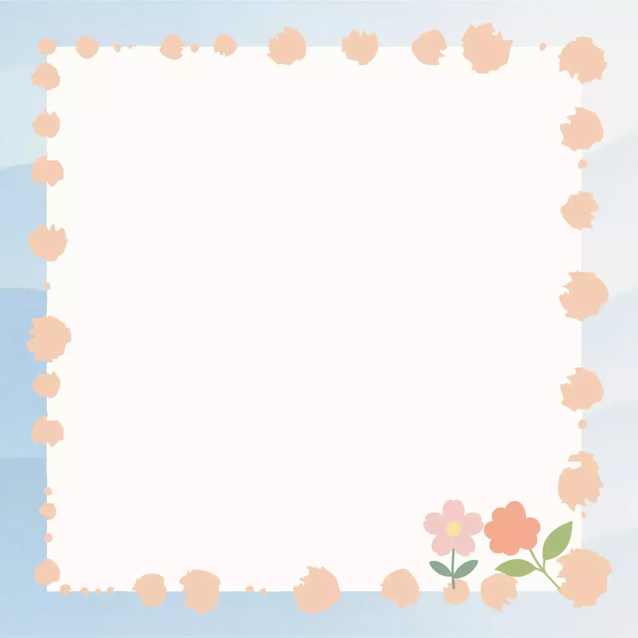 베이지 아기자기 꽃잎 노트