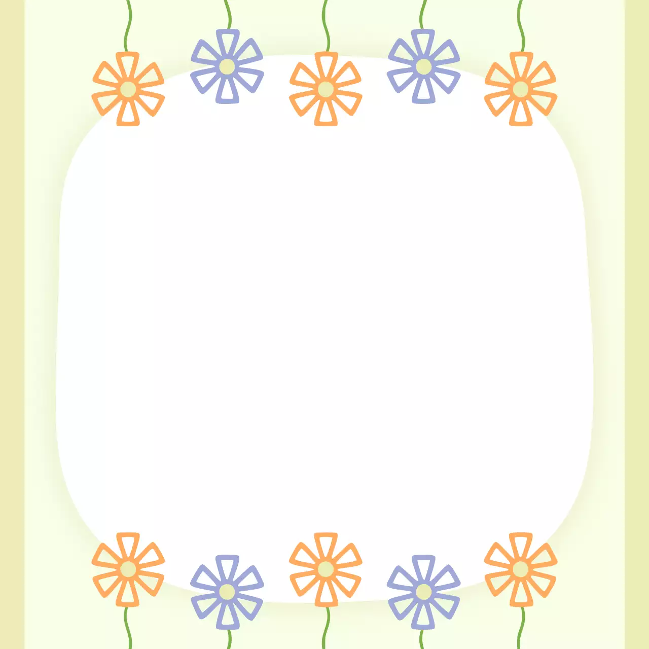 심플 미니멀 꽃 가랜드 미니 노트