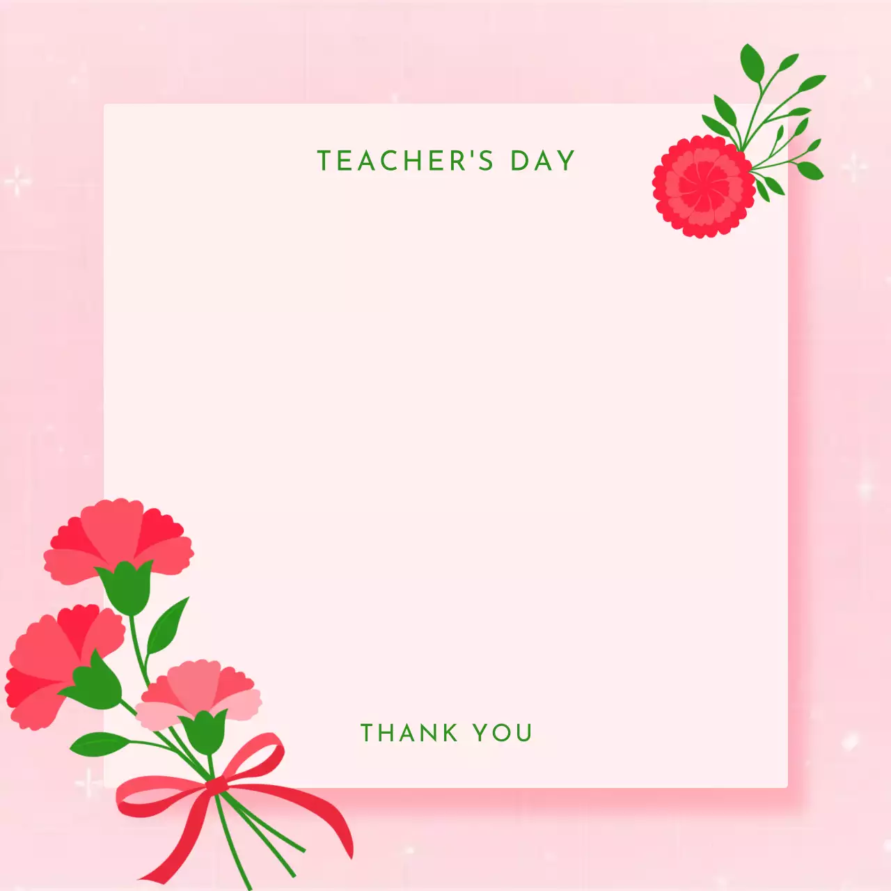 분홍색 아기자기한 스승의날 감사 엽서프레임