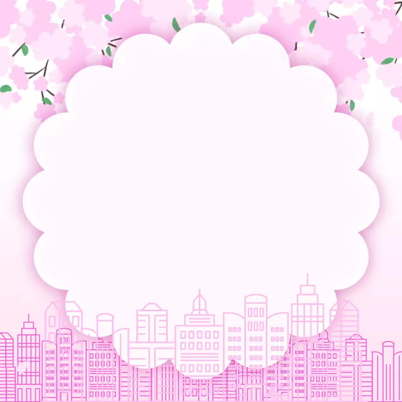 핑크 아기자기한 봄꽃 안내