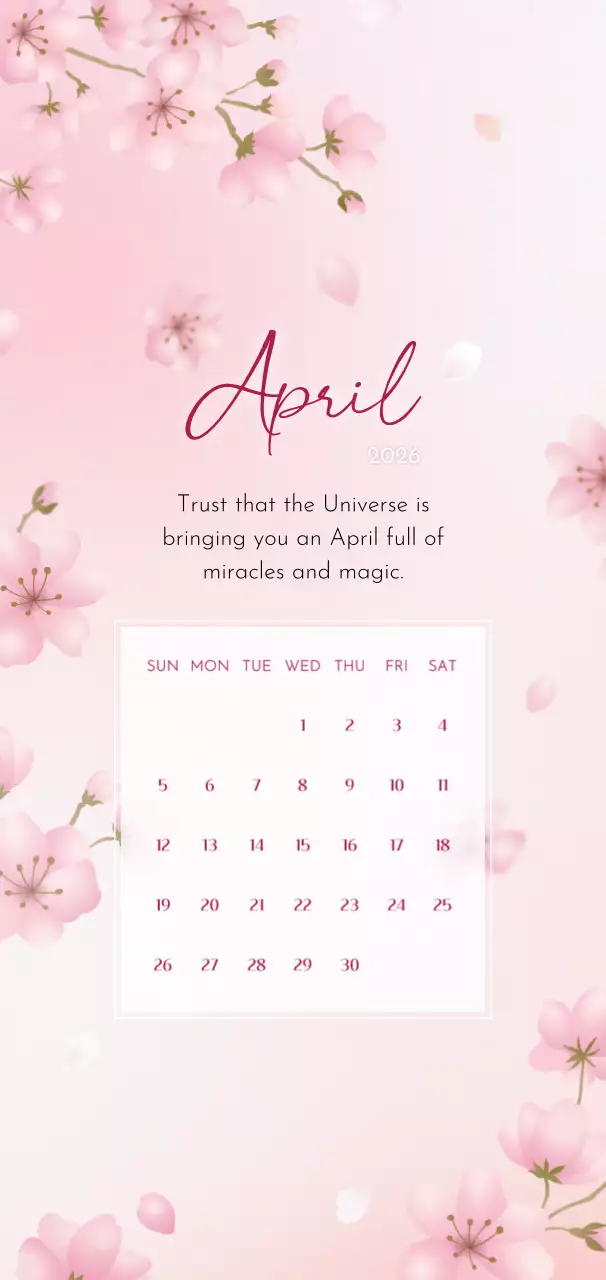 핑크색 우아한 캘린더 플래너