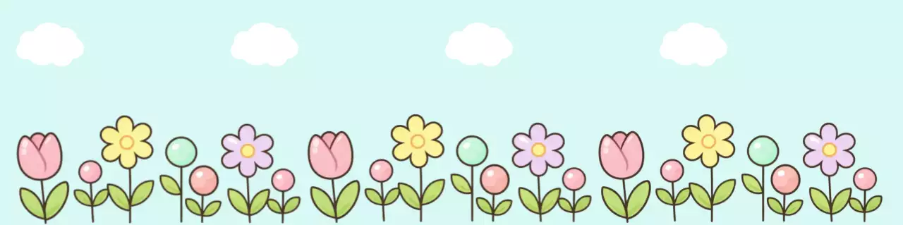 노랑 아기자기한 봄꽃 포토프레임