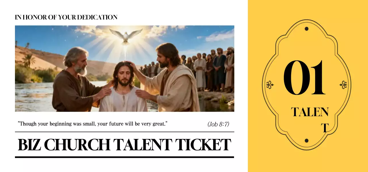 Yellow Simple Church Event 1 Talent