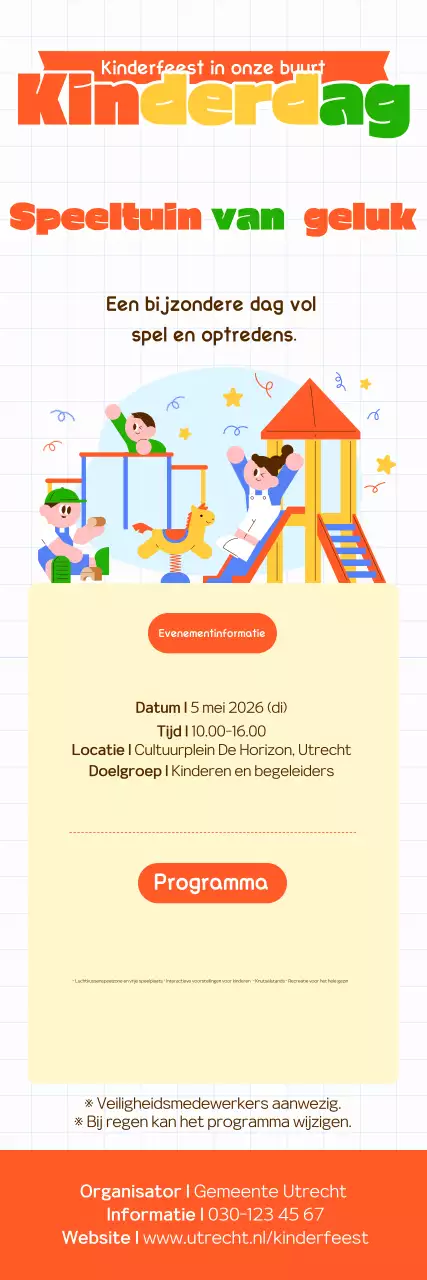 Oranje, nette evenementengids voor Kinderdag