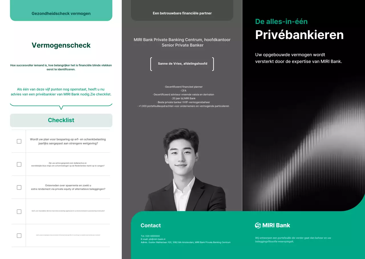 Groene, moderne financiële adviespromotie