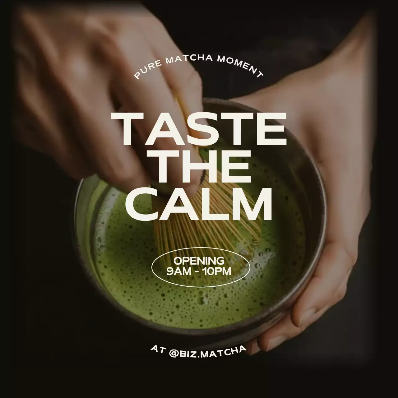 초록 심플 차 음료 홍보