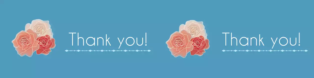 파랑 심플 감사 인사