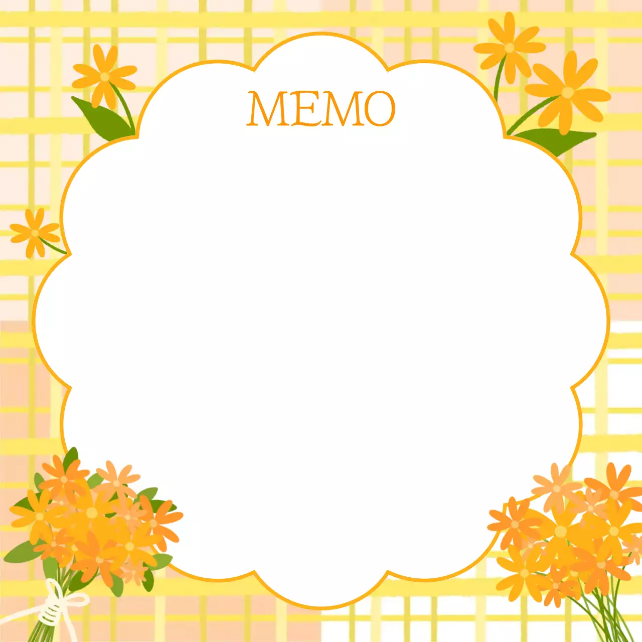 노랑 아기자기한 꽃 메모 노트