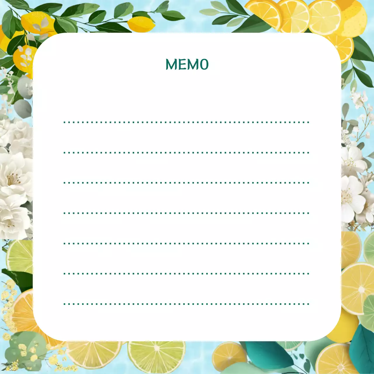 노랑 아기자기 레몬 노트