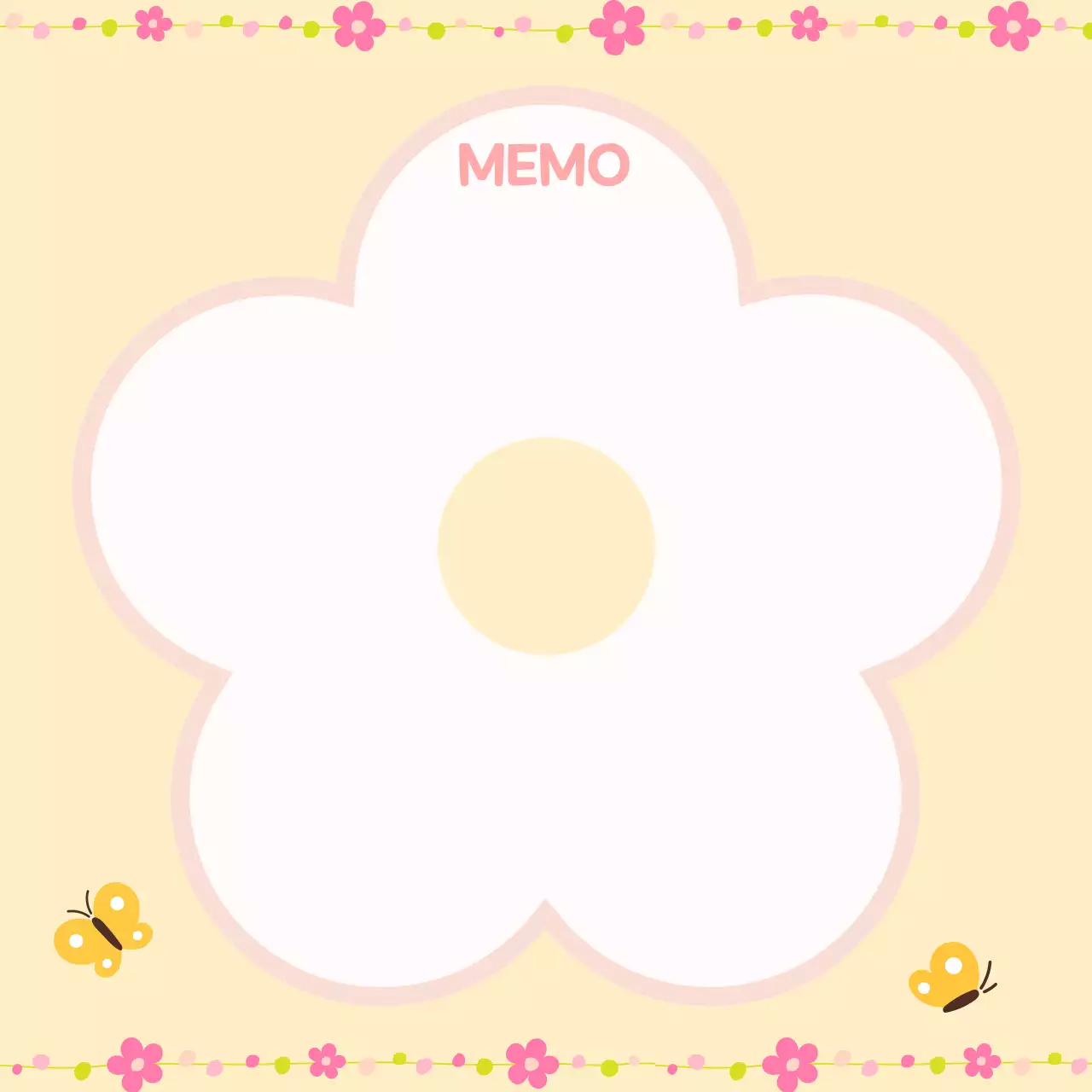 노랑 아기자기한 메모 노트