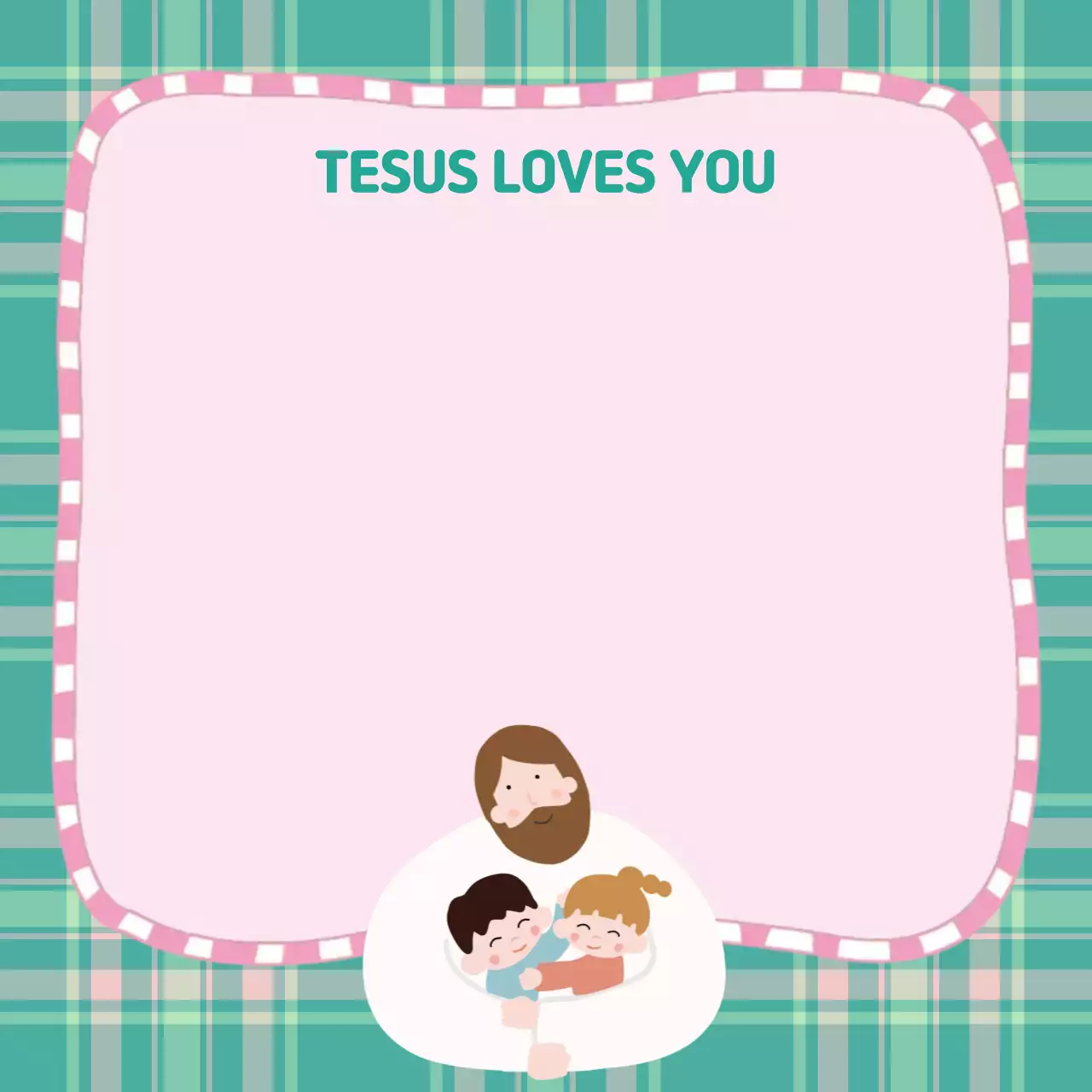 초록색 깔끔 기독교 편지