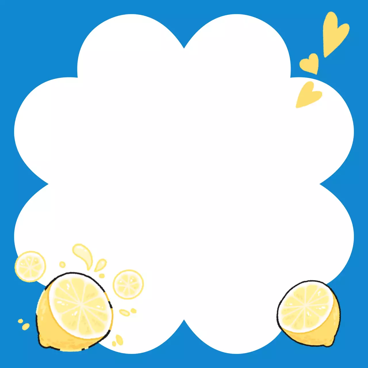 노랑 심플 포토프레임