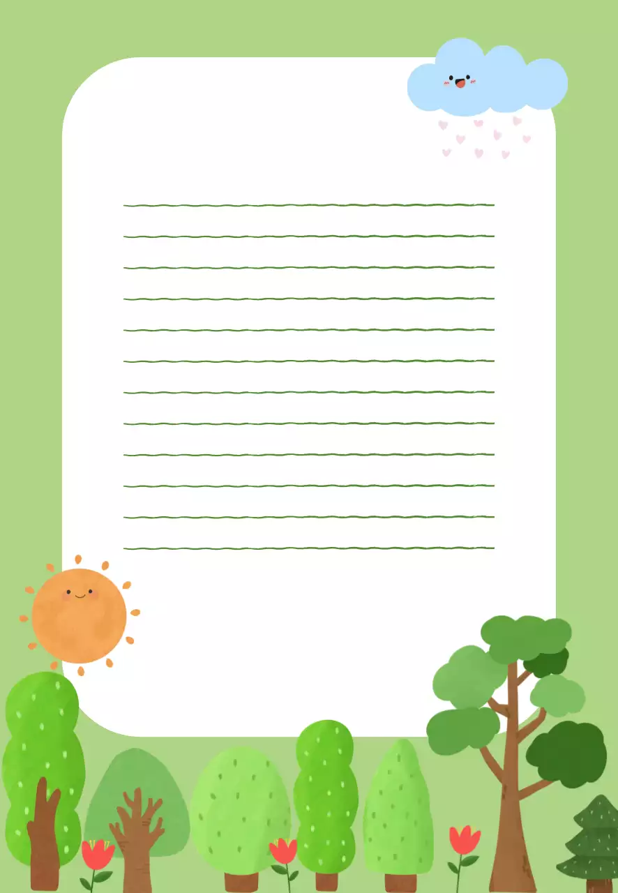 연두 사랑스러운 날씨풍경 포토프레임