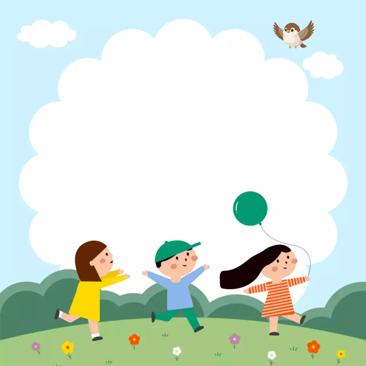 하늘색 아기자기한 어린이날 기념