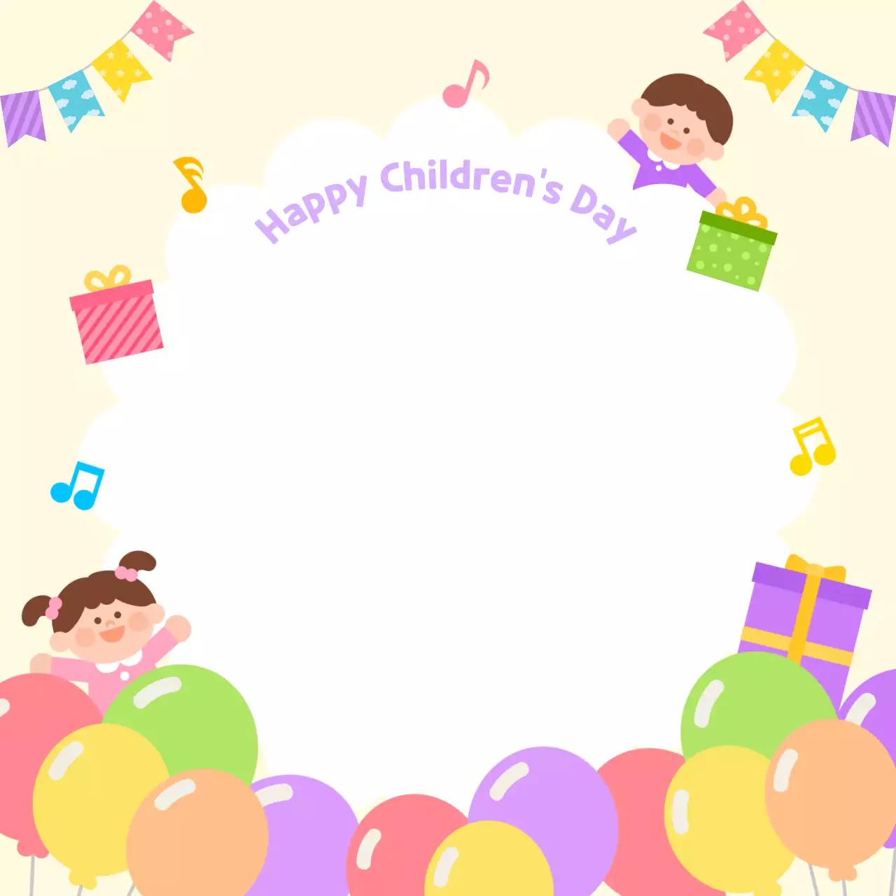 파스텔 아기자기한 어린이날 기념