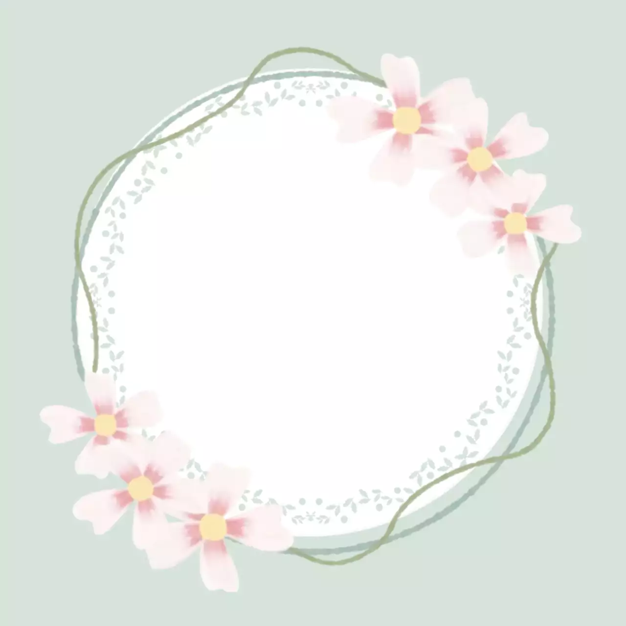 연두 미니멀 꽃장식 초대장