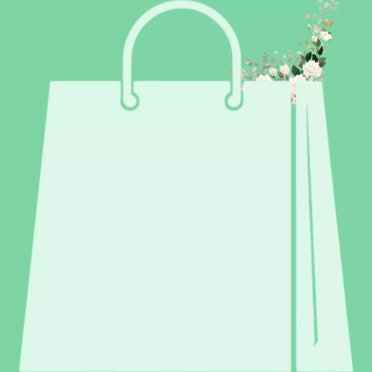 초록 심플 쇼핑백 노트