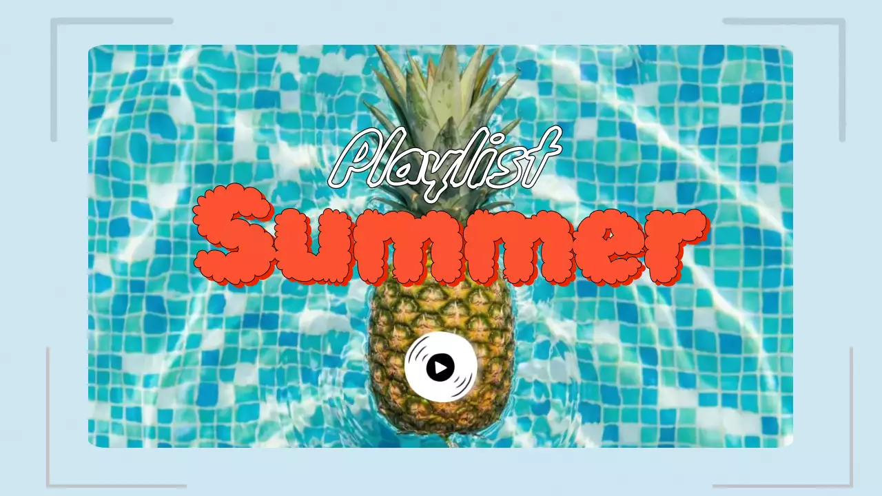 파랑 심플 여름 플레이리스트 홍보