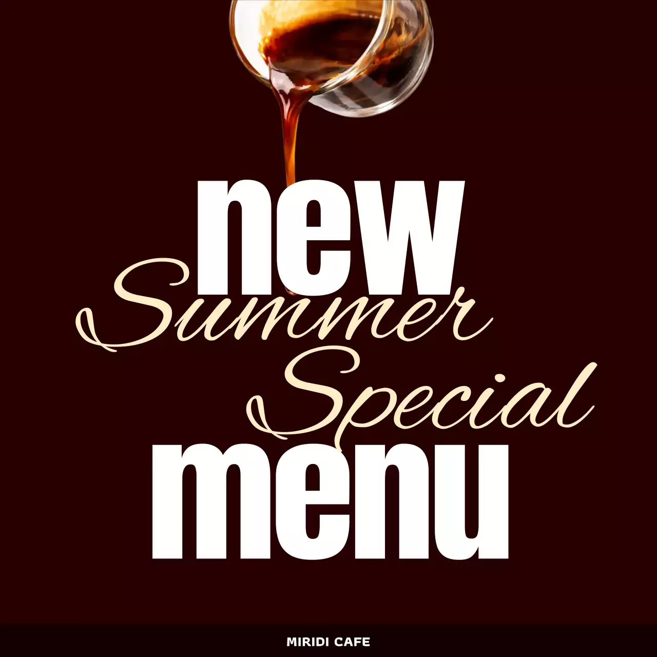 갈색 깔끔 메뉴 홍보