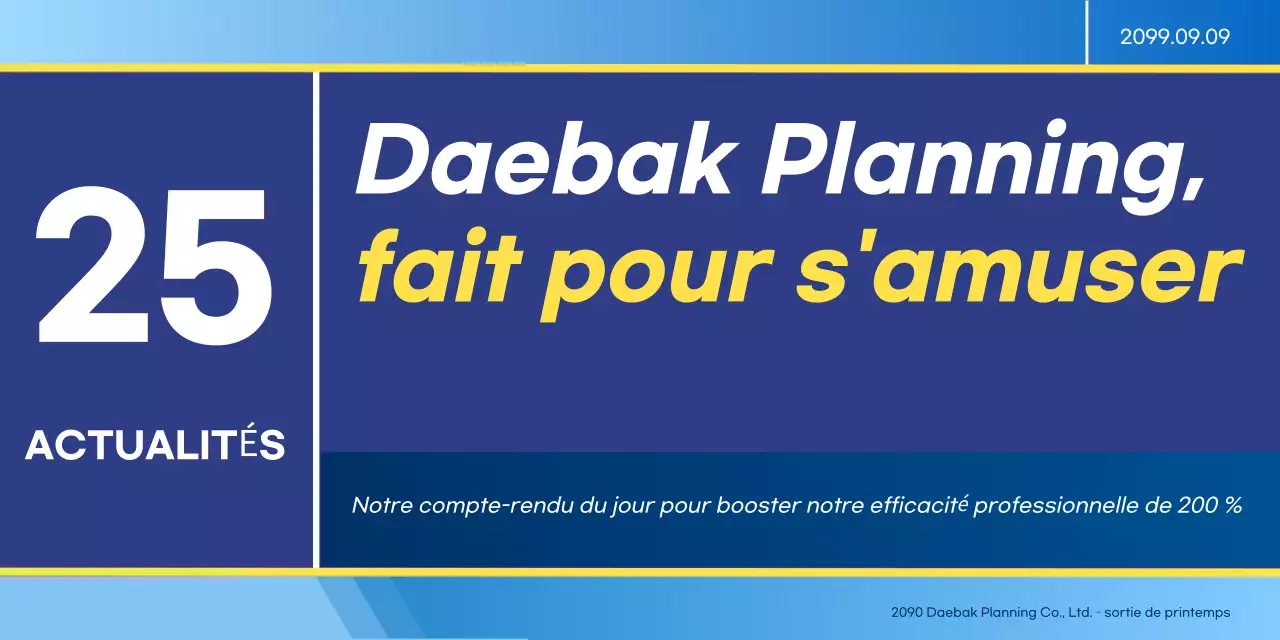 Guide bleu moderne d'efficacité au travail