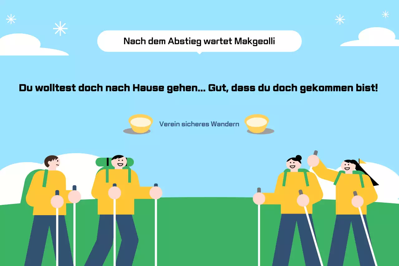 Hellgrüner, sauberer und sicherer Wanderführer