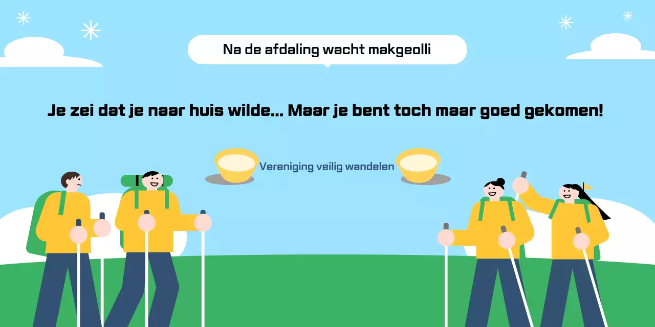 Sky Blue Simple Safe Hiking Guide