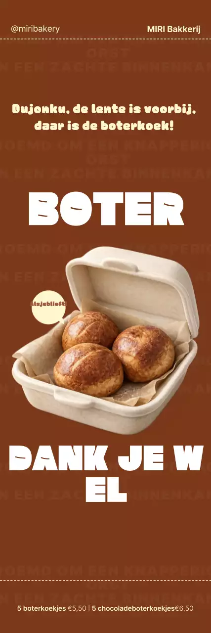 Bruin brood met simpele boter - Menuaanbieding