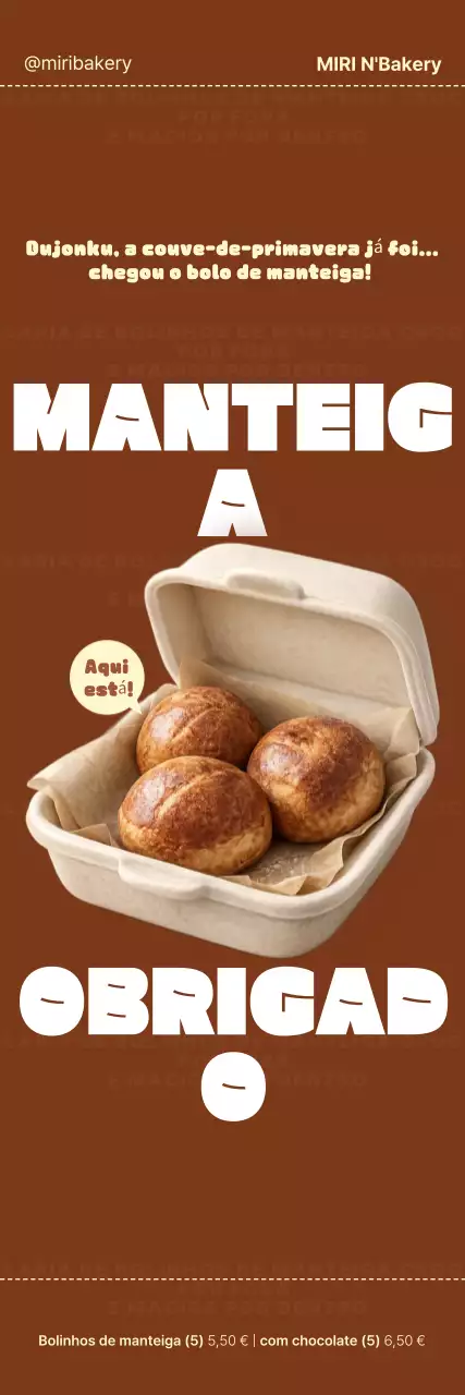 Promoção do Pão Integral Simples com Manteiga no Cardápio
