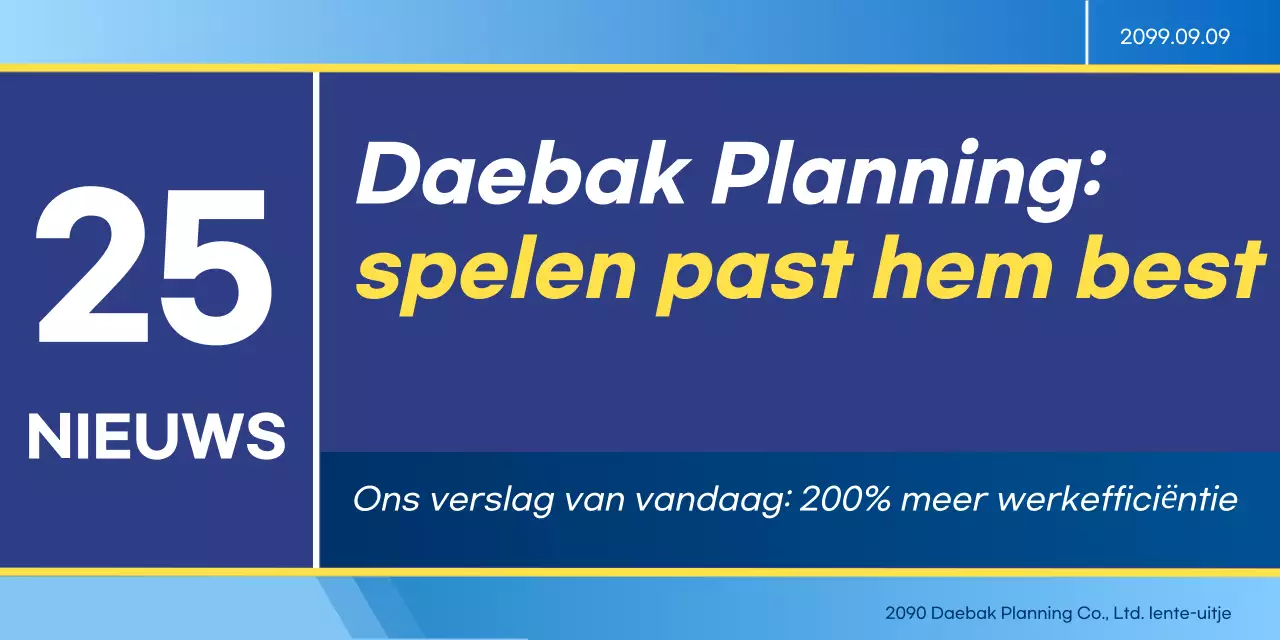 Blauwe Moderne Gids voor Werkefficiëntie