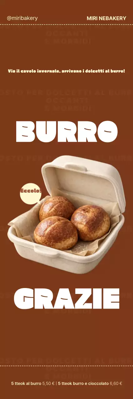 Promozione del menu: Pane integrale semplice al burro