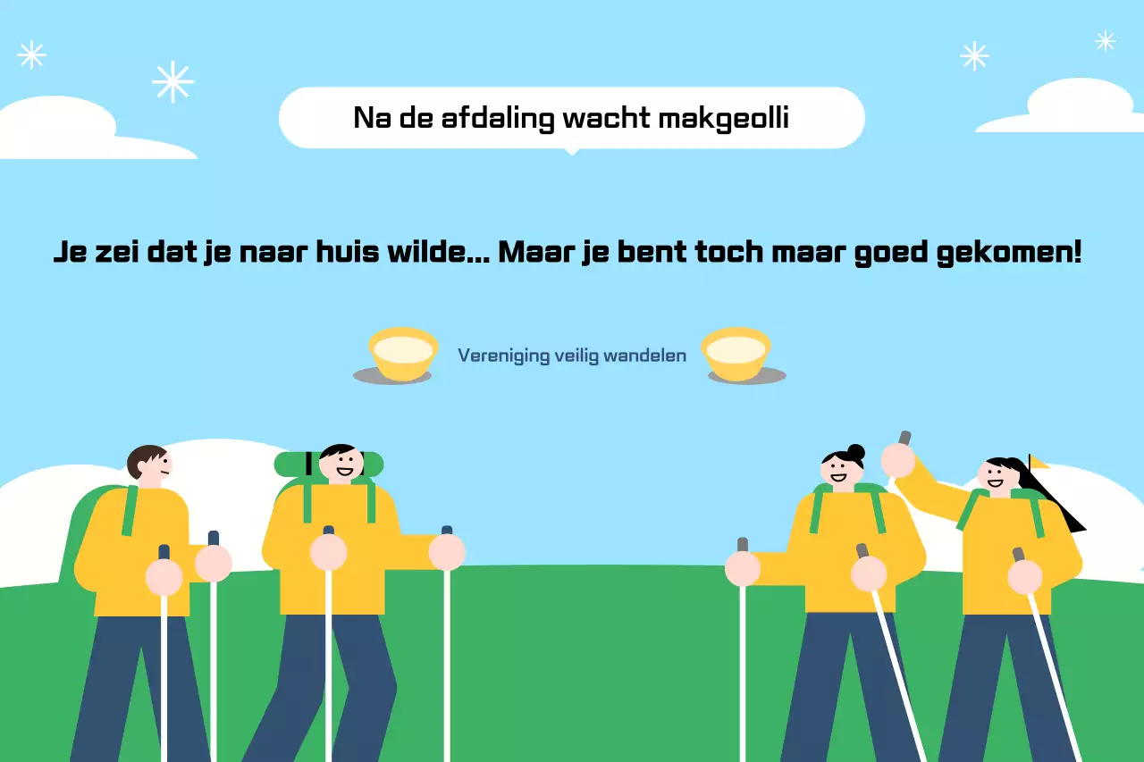 Lichtgroene, nette en veilige wandelgids