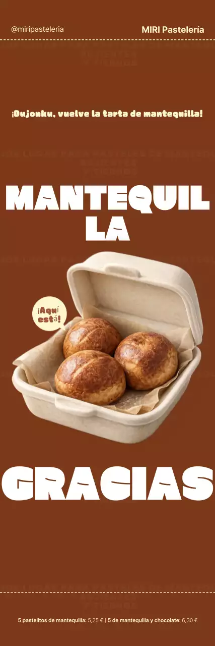 Promoción del menú de pan de mantequilla integral simple