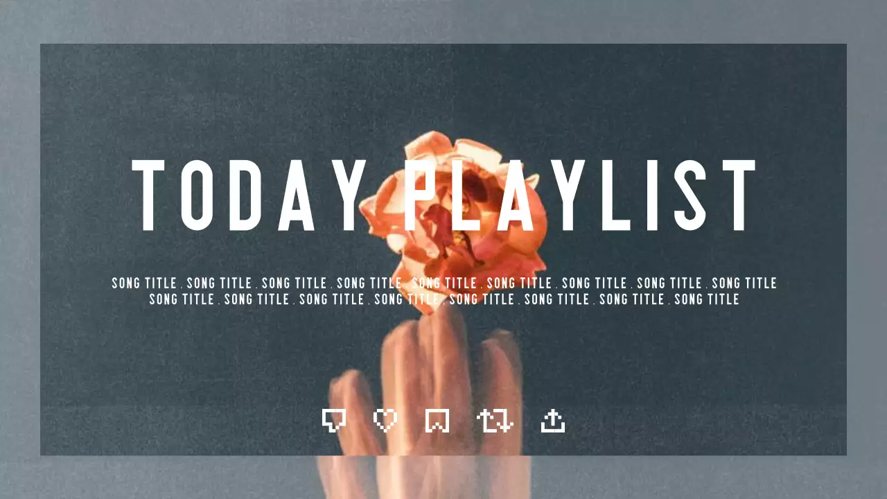 주황 심플 음악 플레이리스트 홍보