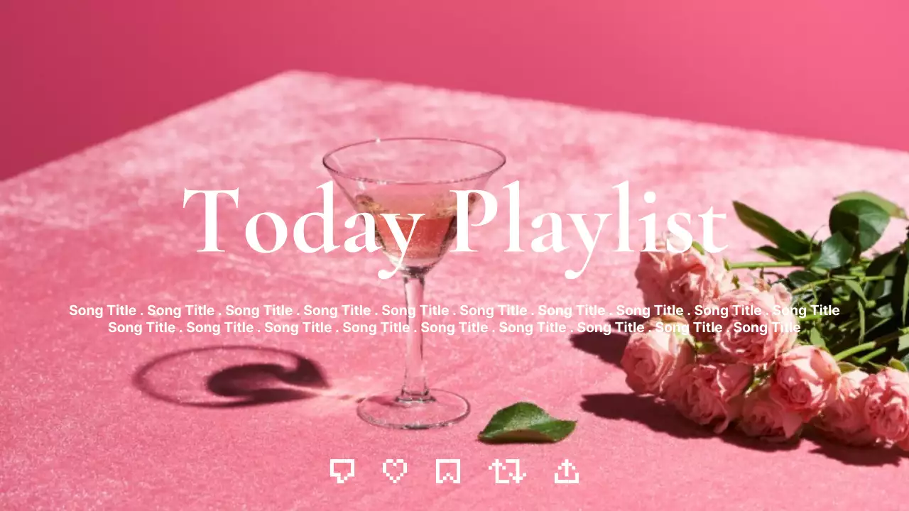 핑크 심플 플레이리스트 홍보