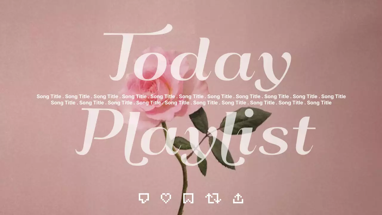 핑크 심플 음악 플레이리스트 홍보