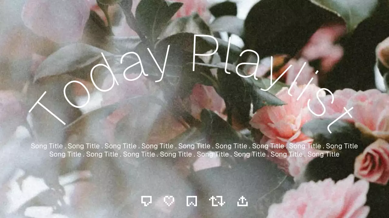 분홍 심플 감성 플레이리스트 홍보