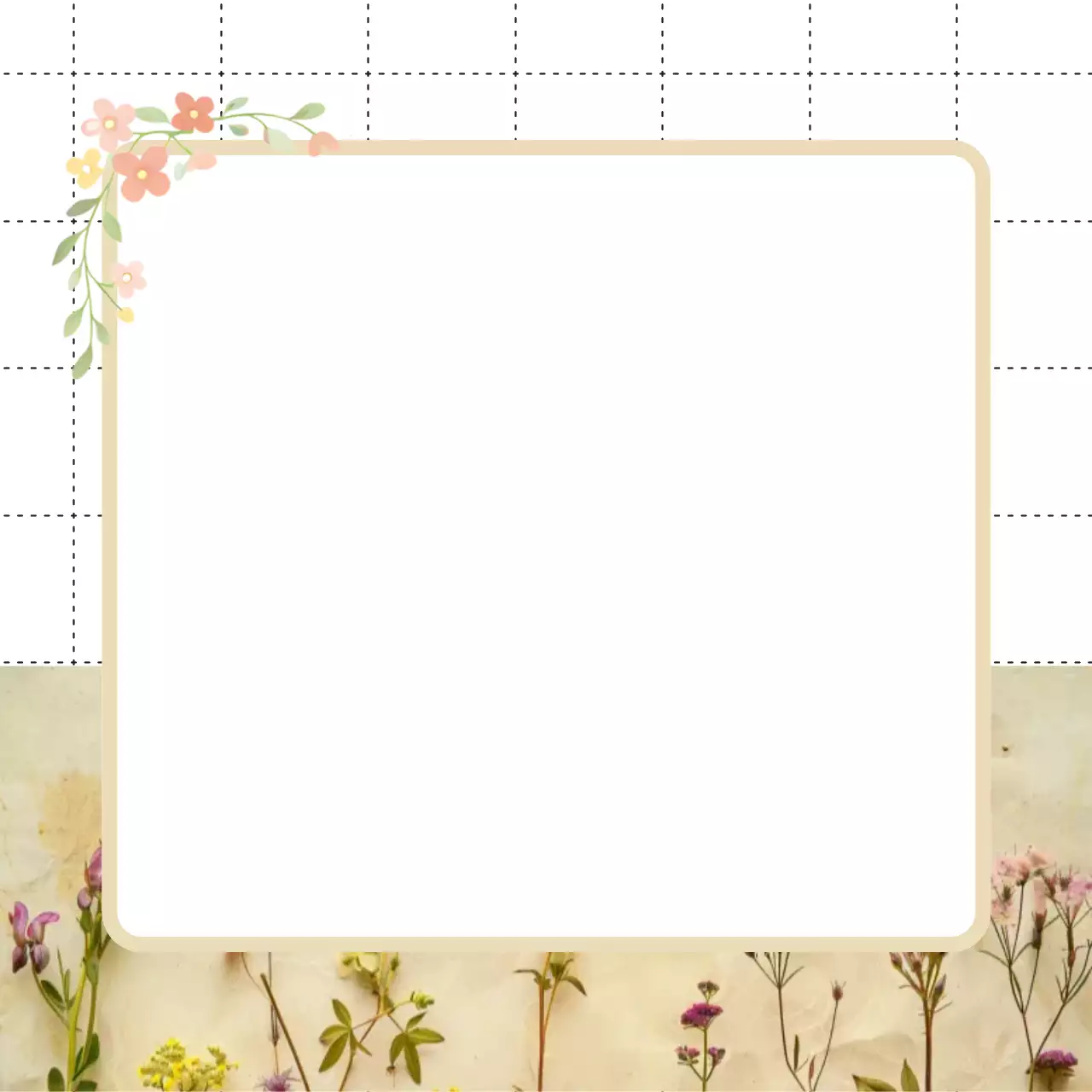 베이지 아기자기한 플라워 노트